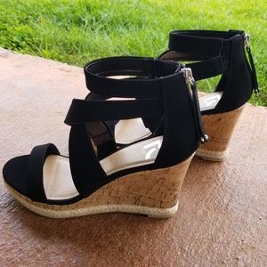 N Report Wedge Sandals